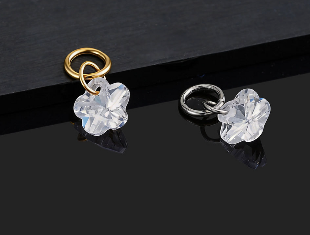 Titanium Plum Blossom Earring