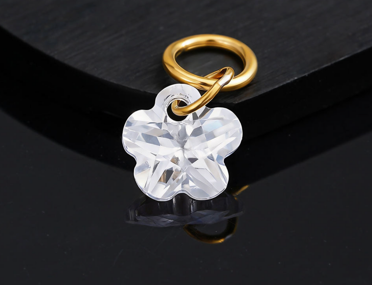 Titanium Plum Blossom Earring