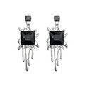 Electroplated Alloy Geometric Earrings