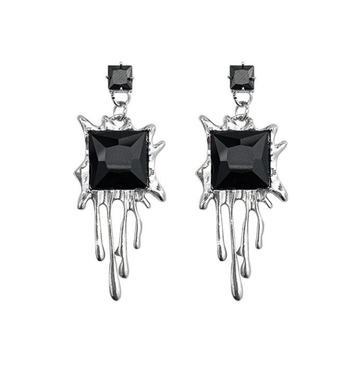 Electroplated Alloy Geometric Earrings