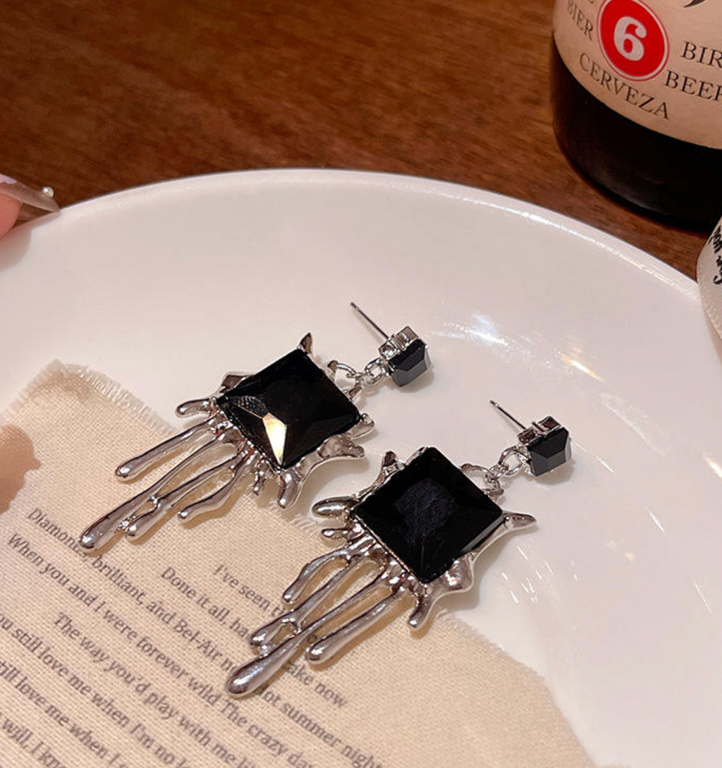 Electroplated Alloy Geometric Earrings